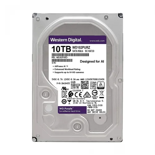 Western Digital Purple 7200RPM 10TB Surveillance Hard disk