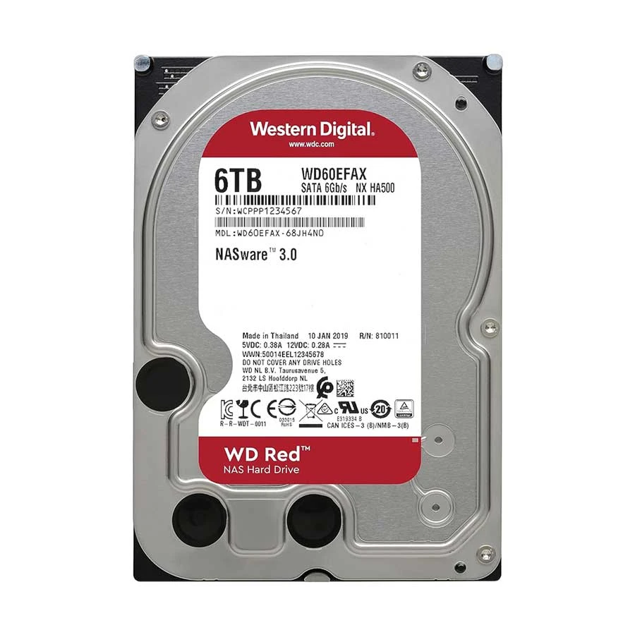 Western Digital RED 6TB 3.5 Inch SATA 5400RPM NAS HDD (3 Year Warranty)
