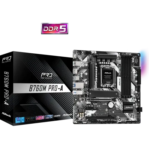 SRock B760M Pro-A DDR5 Micro ATX Motherboard