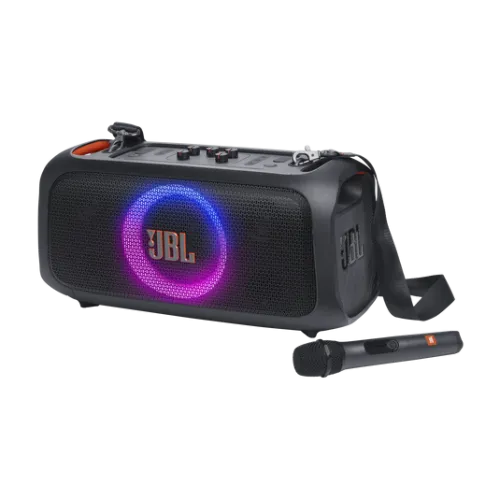 JBL PartyBox On-The-Go Essential Portable Party Speaker With Wireless Microphone