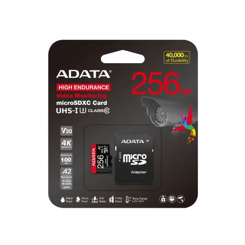 ADATA High-Endurance 256GB UHS-I Class 10 microSDXC Memory Card