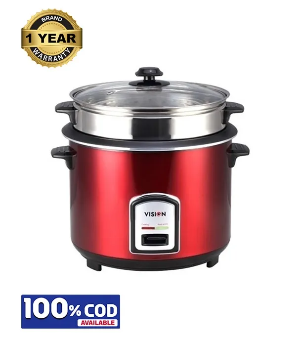 Vision 3.0 Liter Rice Cooker REL-50-05 SS Red (Double Pot)