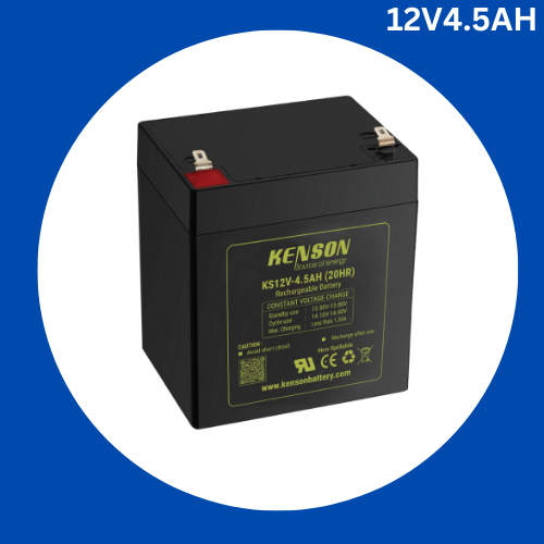 Battery 12V4.5Ah Black Rechargeable Sealed Lead Acid
